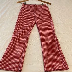 ADORABLE, ZARA RED & WHITE GINGHAM PANTS USA size XS MEX size 24.